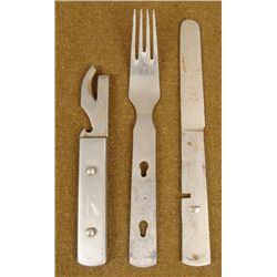 NAZI LUFTWAFFE FULL 3 PC FIELD MESS KNIFE FORK SPOON 41