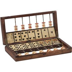 Antique Oak Will & Finck Faro Gambling Casekeeper