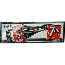 "Fresh Up" With 7UP Embossed Self Framed Tin Sign