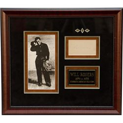 Framed Will Rogers (1879-1935) Display