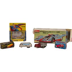 Lot Of 6 Vintage Tin Assorted Toy Automobiles: