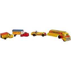 Lot Of 4 Vintage Pressed Metal Wyandotte Toy Automobile