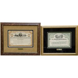 Lot Of 2 Certificates In Frames: