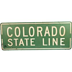 "Colorado State Line" Wooden Movie Prop Sign