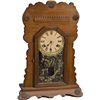 Image 1 : Vintage Walnut "Gingerbread" Style Mantle Clock