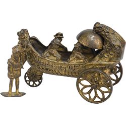 Antique Cast-Iron Figural "Landing Of Columbus" Toy Bel
