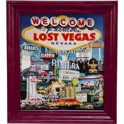 "Welcome To Fabulous Lost Vegas Nevada" Photo Of Vintag