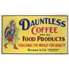 Image 1 : "Dauntless Coffee And All Food Products" Canvas Banner