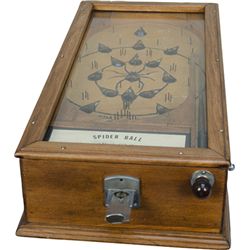 1 Cent Unknown MFG "Spider Ball" Pinball Style Game
