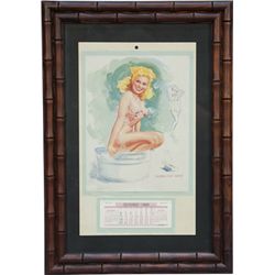 Lot Of 3 Nude Girlie Prints In Frames: