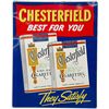 Image 1 : Chesterfield Cigarettes Embossed Tin Sign