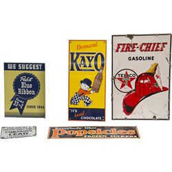Lot Of 5 Signs, Including:  Pabst Blue Ribbon