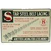 Image 1 : "Star Steel Belt Lacing" Embossed Tin Sign