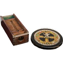 Lot Of 2 Wooden Gambling Items: