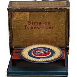 Vintage Simplex Typewriter Number 240 Child's Metal