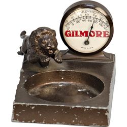 Vintage Gilmore Store Counter Metal Thermometer