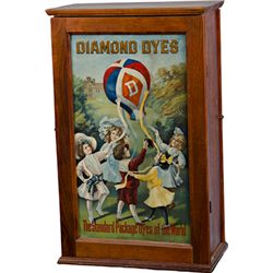 Diamond Dyes Store Counter Wood Cabinet