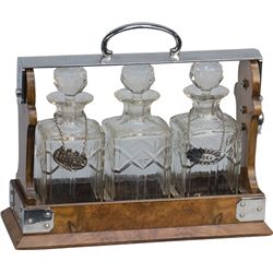 Early "The Tantalus" English Locking Liquor Caddy
