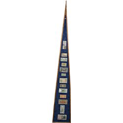 Early Assorted Bank Notes In Large Triangular Shaped Fr