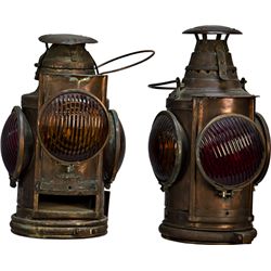 Lot Of 2 Antique RailRoad Lantern's: