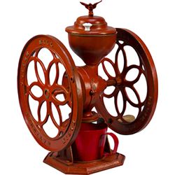 Early Cast-Iron 2-Wheel Elgin National Coffee Mill