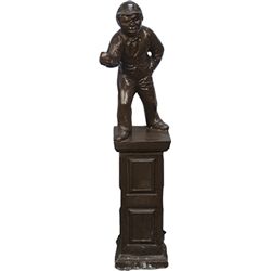 Plaster Figural Lawn Jockey Hitching Post