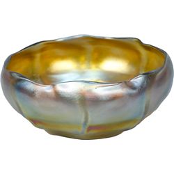 Tiffany Signed "L.C.T. Favrile" Bowl, Gold color