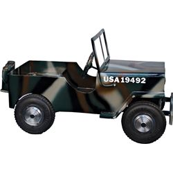 Vintage Metal Jeep Pedal Car