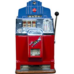 5 Cent O.D. Jennings Sky Chief Airplane Motif Slot Mach