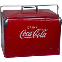 Drink Coca Cola Acton MFG. Co. Inc. Metal Picnic Cooler
