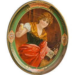 Charles' Valley Brewing Co. "Export" Oval Tin Serving T