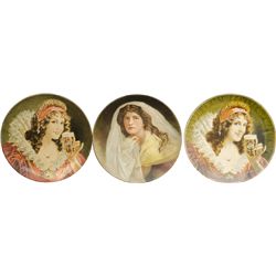 Lot Of 3 Tin Chargers:
