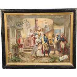 Piedmont Cigarettes George Washington Tin Sign