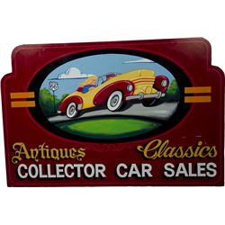 Large Hand-Painted "Collector Sales - Antiques - Classi