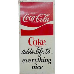 Enjoy Coca Cola Tin Sign "Coke Adds Life To...