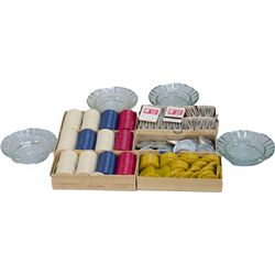 Lot Of Various Items, Including:  4 - boxes of poker ch