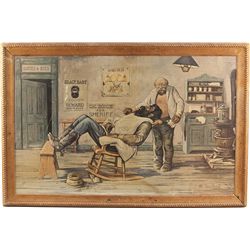 A-1 Pilsner Beer Barber Shop Scene Advertisement Print