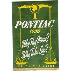 Vintage 1950 Pontiac Advertisement Canvas Banner