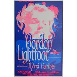 1973 Gordon Lightfoot Concert Poster - Portland, OR