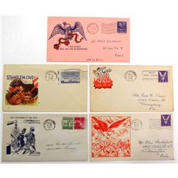 (5) WWII Anti-Axis Envelopes
