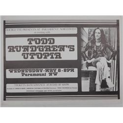 Todd Rundgren's Utopia 1974 Portland, Oregon Concert Poster