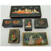 Image 3 : Russian (USSR era) Lacquer boxes & serving pieces
