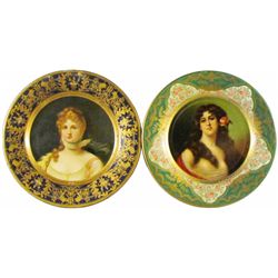 Two Advertising Vienna Art Plates
