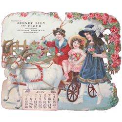 1908 Calendar Compliments of Jersey Lily Flour