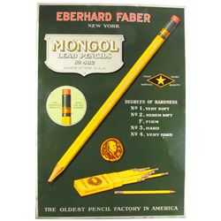 Eberhard Faber Tin Over Cardboard Sign