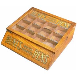 Hunt's Round Pointed Pen Store Display Case