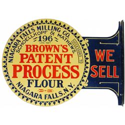 Brown's Patent Process Flour Steel Flange Sign
