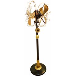 Rare Double Head Ocillatng Fan on Telescoping Stand