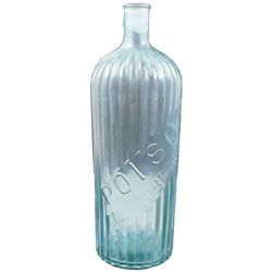 Embossed Glass Poison Bottle