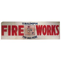 Extremely Rare Fireworks Canvas Banner
